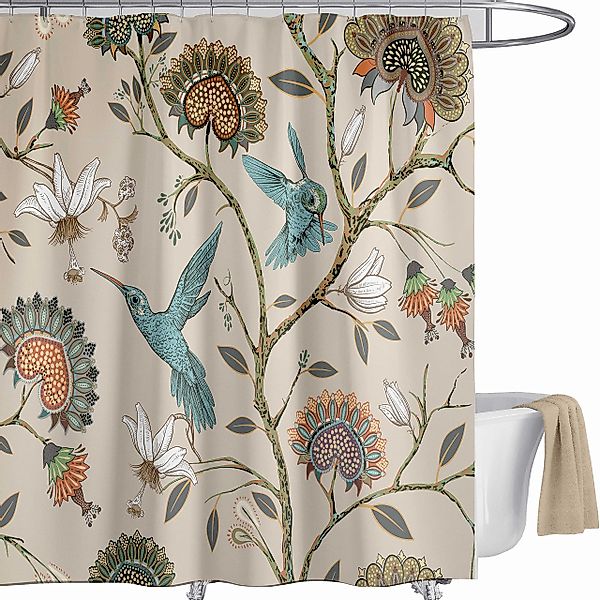 Coonoor Duschvorhang Waschbar Duschvorhang mit Blumenmuster günstig online kaufen