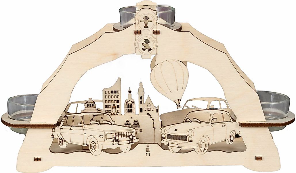 SAICO Original Teelichthalter "Trabant und Wartburg" BxHxT: 23x13x6,5 cm günstig online kaufen