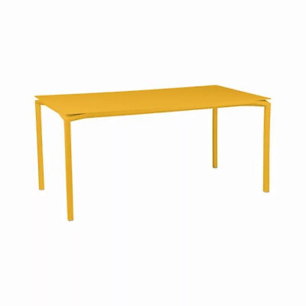 rechteckiger Tisch Calvi metall gelb / 160 x 80 cm - 6 Personen - Fermob - günstig online kaufen