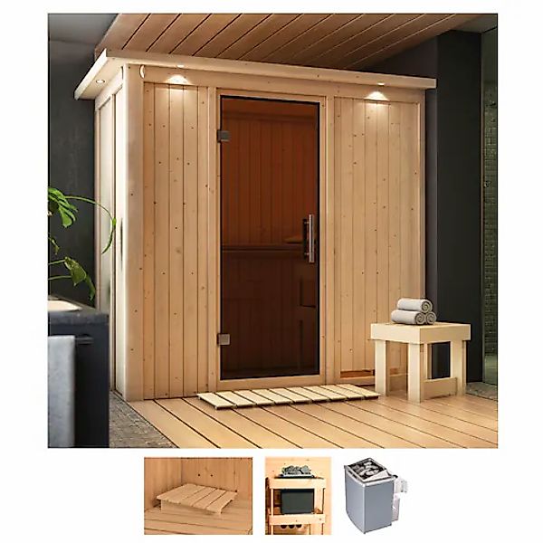 Karibu Sauna »Vada«, 9 KW-Ofen mit integrierter Steuerung günstig online kaufen