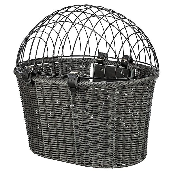 TRIXIE Tierfahrradkorb Front-Fahrradkorb Rattan anthrazit günstig online kaufen
