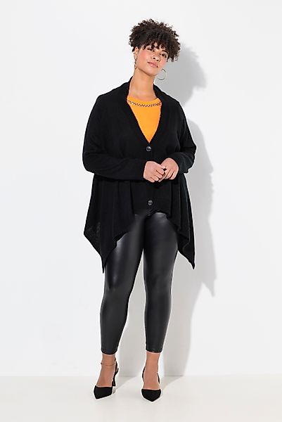 MIAMODA Strickjacke Strickjacke Cape-Look Knopfleiste Langarm günstig online kaufen