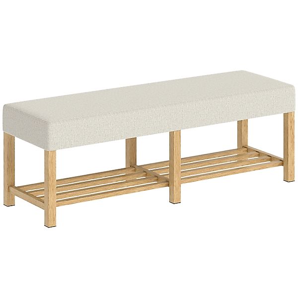 HOMCOM Schuhbank mit Sitzfläche, Sitzbank mit Stauraum, Schuhregal mit Holz günstig online kaufen