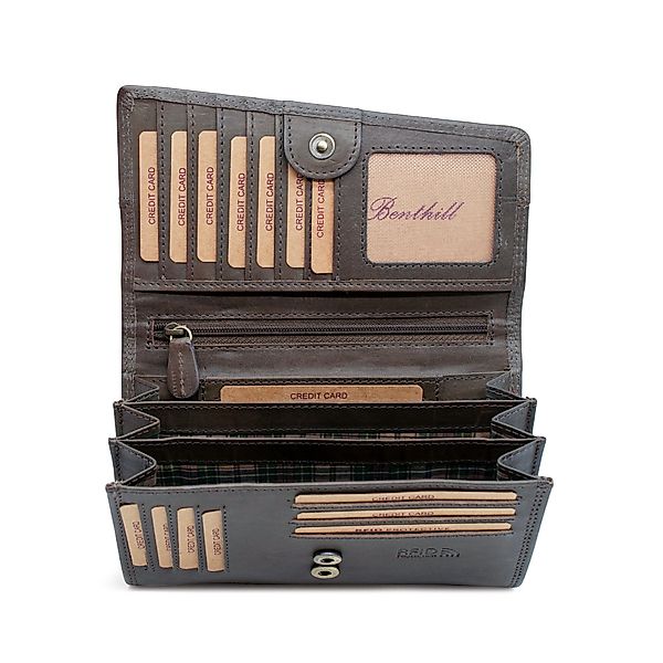 Benthill Geldbörse Damen Groß Echt Leder Portemonnaie Geldbeutel vielen Kar günstig online kaufen