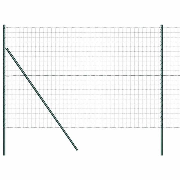 vidaXL Zaun mit Pfosten Grün 1,6 x 10 m Stahl und PVC 3350353 günstig online kaufen