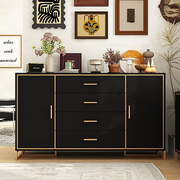 FUFU&GAGA Sideboard mit 4 Türen günstig online kaufen
