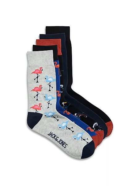 Jack & Jones Herren Socken JACSUMMER FLAMINGO 5er Pack günstig online kaufen