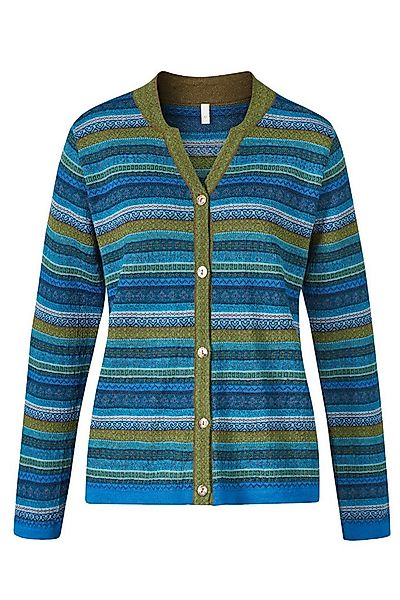 Himalaya Clothing Strickjacke Edle Strickjacke Damen mit modischem Streifen günstig online kaufen