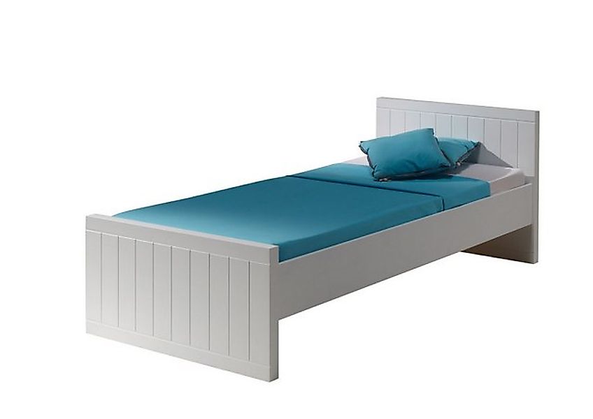 58 aufm Kessel Kinderbett Einzelbett Kamaria 210x95x77 Kinderbett MDF Weiß günstig online kaufen