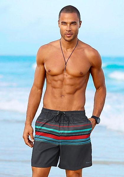 Bench. Badeshorts mit kontrastfarbenen Streifen günstig online kaufen