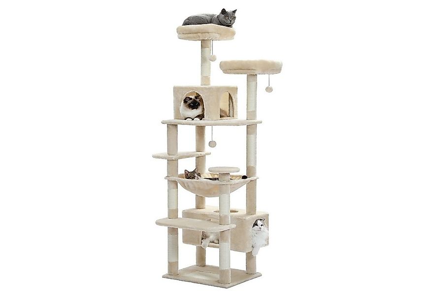 Purpurra Kratzbaum Katzenturm mit Hängematte und Katzenhöhle, 4 Höhen günstig online kaufen