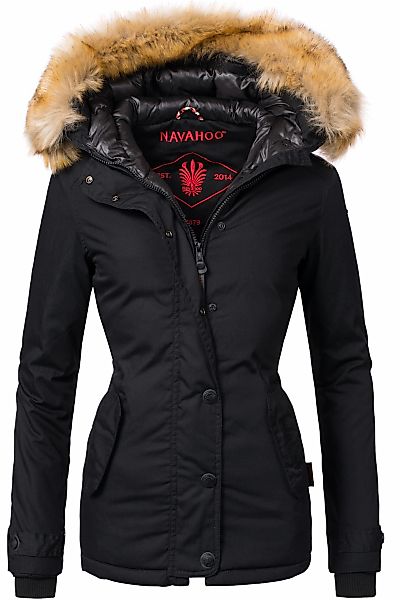 Navahoo Winterjacke "Laura", mit Kapuze, edler Parka mit Kunstfell-Kapuze günstig online kaufen