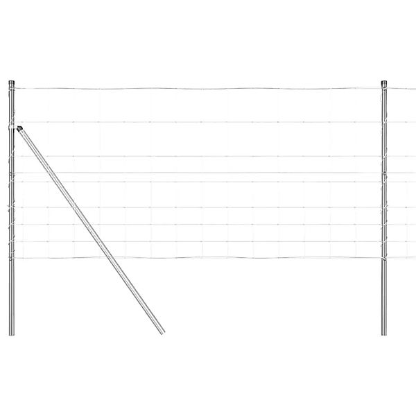 vidaXL Zaunpfosten Galvanisiert 50 x 1 m Stahl 3351366 günstig online kaufen