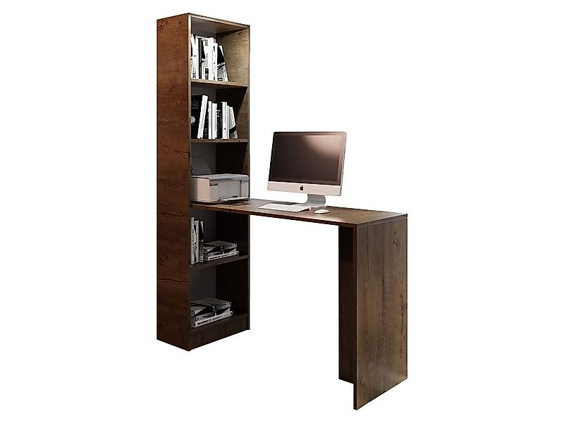 MIRJAN24 Schreibtisch B1, Computertisch mit Regalen, Arbeitstisch, Schülers günstig online kaufen