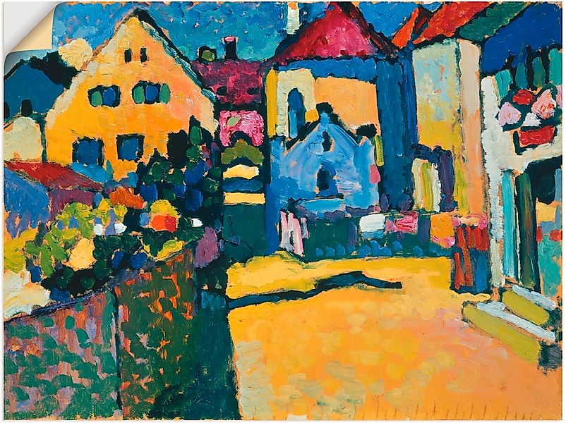 Artland Wandbild "Grüngasse in Murnau. 1909", Europa, (1 St.), als Leinwand günstig online kaufen