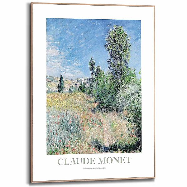 Reinders Poster "Monet - landscape in Ile Saint-Martin", Wohnzimmer - Blau günstig online kaufen
