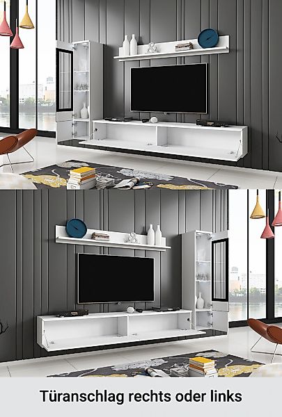 INOSIGN Wohnwand "VERA I, Vitrinen Türanschlag links/rechts wechselbar" Kom günstig online kaufen