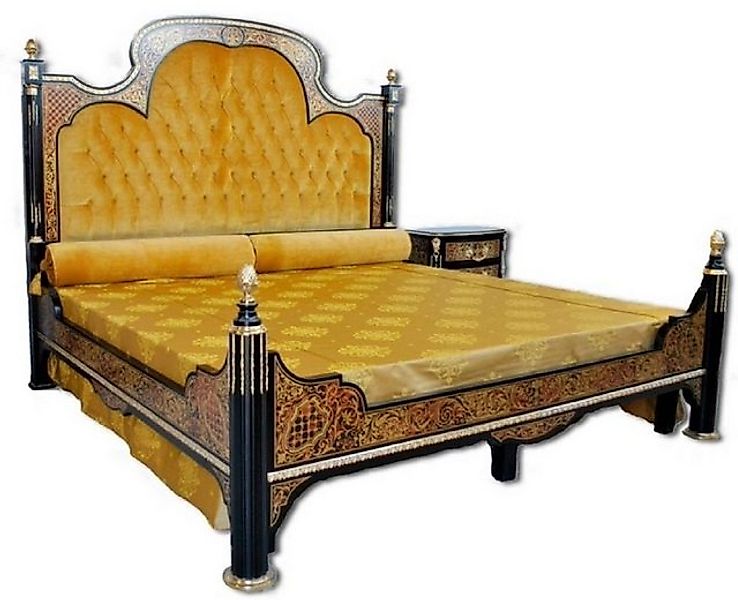 Casa Padrino Bett Boulle Doppelbett Schwarz günstig online kaufen