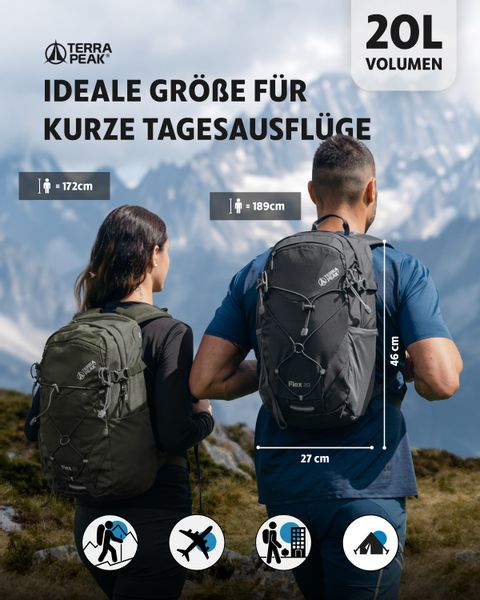 Terra Peak Wanderrucksack Flex 20, 20L günstig online kaufen