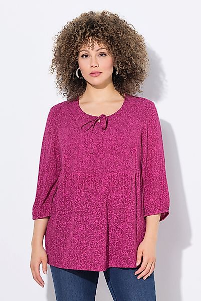 Ulla Popken Druckbluse Smokbluse Punkte A-Linie günstig online kaufen