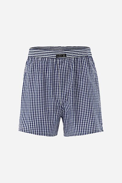 Karierte Popeline Boxer Shorts mit Kontrastbund günstig online kaufen