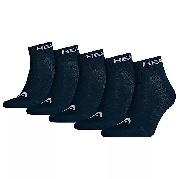 HEAD Unisex Quarter Socken, 5er Pack - Kurzsocken, einfarbig Blau 43-46 günstig online kaufen