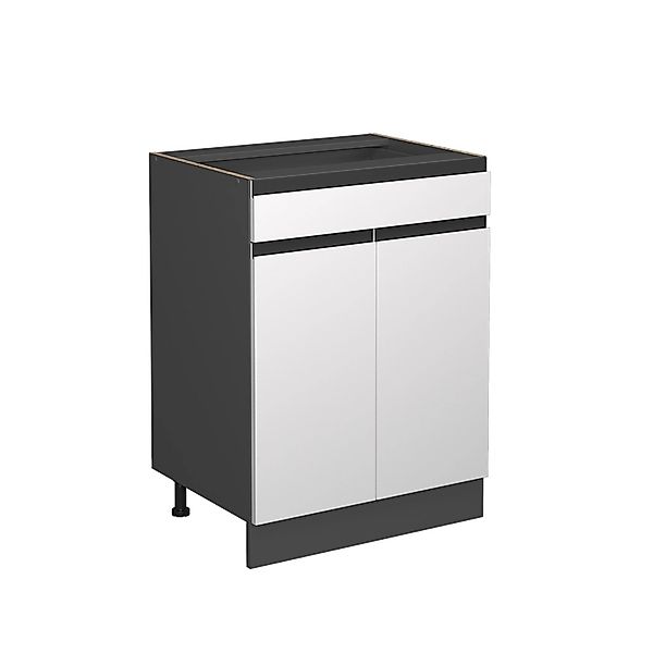 Vicco Küchenunterschrank R-Line Weiß/Anthrazit 60 cm J-Shape mit Schublade günstig online kaufen