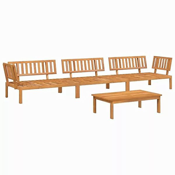 vidaXL Loungesofa 4-tlg. Garten-Sofagarnitur aus Paletten Massivholz, 1 Tei günstig online kaufen