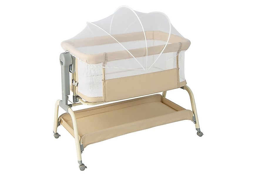 COSTWAY Baby-Reisebett 4 in 1 Beistellbett, 6 fach höhenverstellbar günstig online kaufen