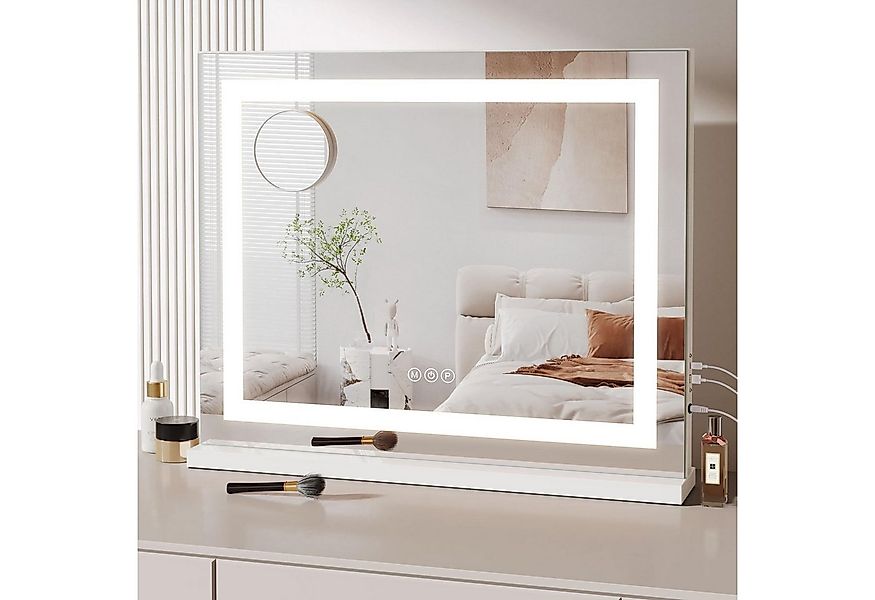 Dripex Schminkspiegel Hollywood Make-up Spiegel mit 3 Farblichtmodi USB Ans günstig online kaufen