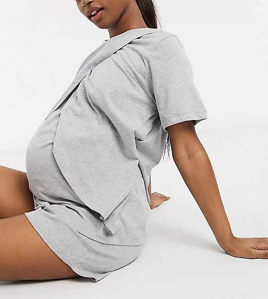 ASOS DESIGN Maternity – Mix-and-Match – Pyjama-Oberteil aus Jersey mit Stil günstig online kaufen