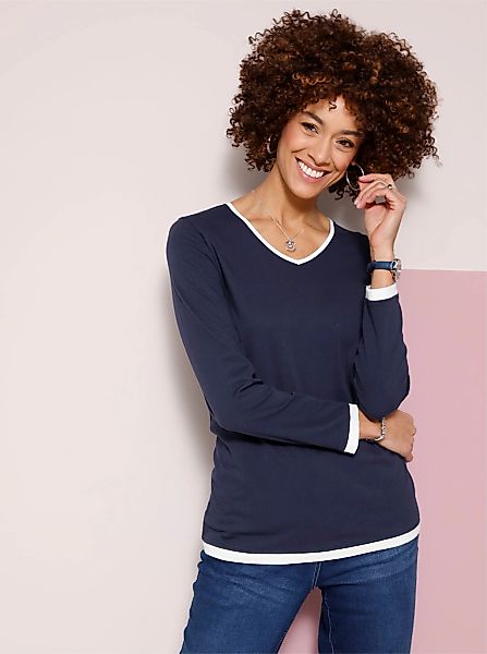 Classic Basics Langarmshirt "V-Shirt", (1 tlg.) günstig online kaufen