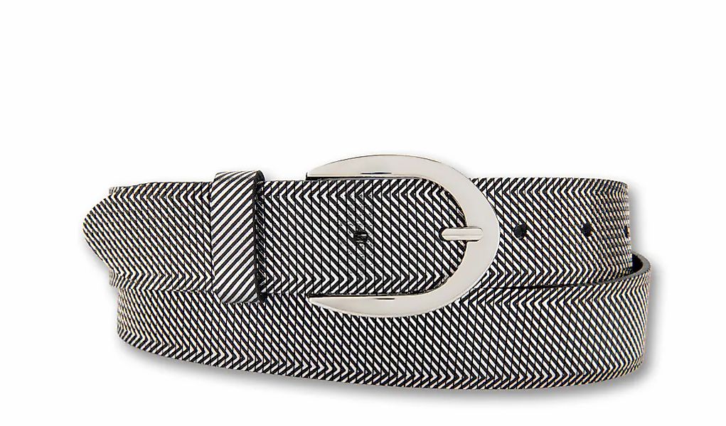 BERND GÖTZ Ledergürtel "Ledergürtel mit silberner Schließe und geprägter St günstig online kaufen