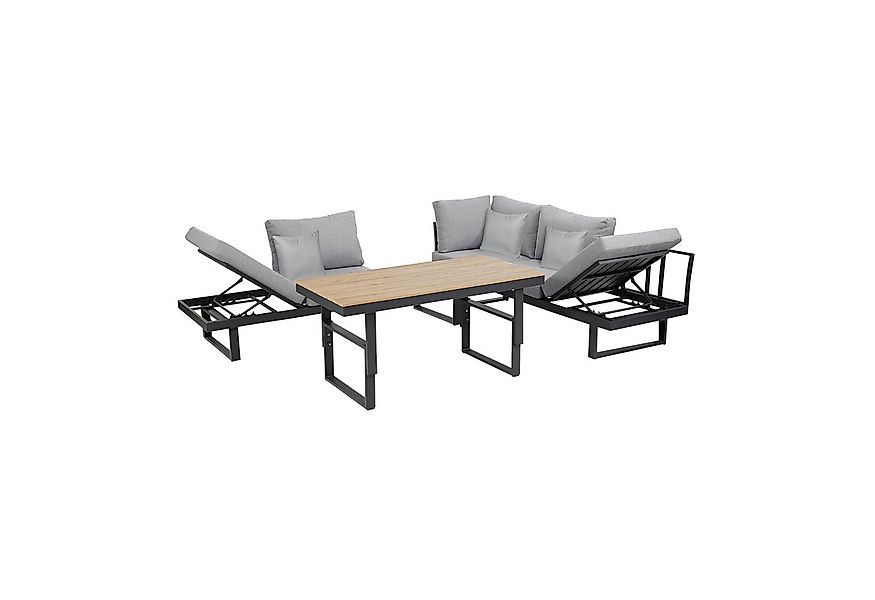 Greemotion Gartenlounge-Set mit Esstisch [San Jose] Loungemöbel-Set Garten, günstig online kaufen