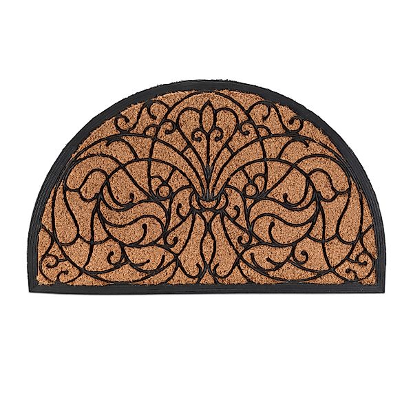 relaxdays Fußmatte Halbrunde Fußmatte Ornament, halbrund, günstig online kaufen