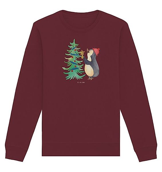 Mr. & Mrs. Panda Longpullover Pinguin Weihnachtsbaum Größe L - Burgundy - G günstig online kaufen
