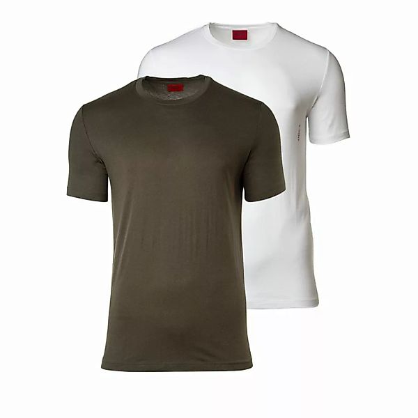 HUGO Herren T-Shirt, 2er-Pack - Rundhals mit kurzarm, vertikaler Logodruck, günstig online kaufen