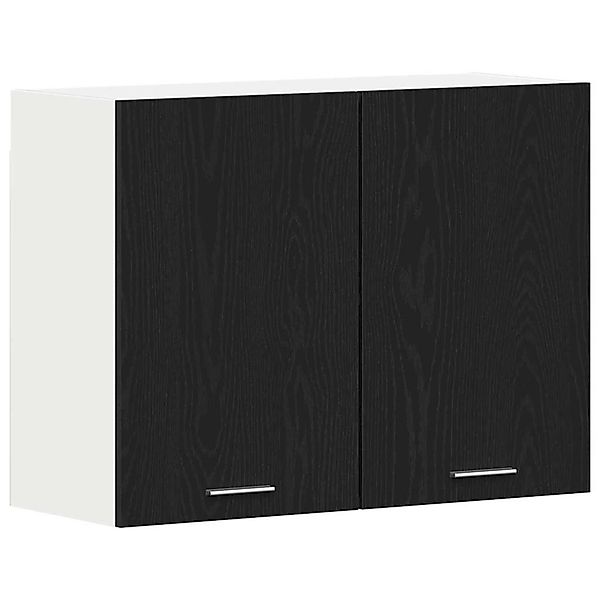 vidaXL Hängeschrank mit Tür Riga Schwarz Eichen-Optik 80 x 31 x 60 cm 86314 günstig online kaufen