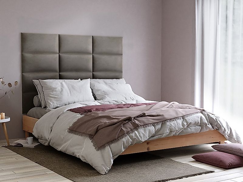 Wandpaneel Bettkopfteil - Samt - 180 cm - Taupe - BONTE von Pascal Morabito günstig online kaufen