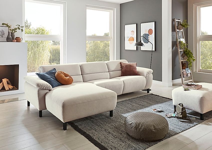 Places of Style Ecksofa "Trapani L-Form", mit teilmotorischer Relaxfunktion günstig online kaufen