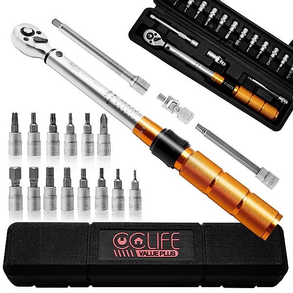 CCLIFE Drehmomentschlüssel Drehmomentschlüssel set 1/4" 1-25Nm günstig online kaufen