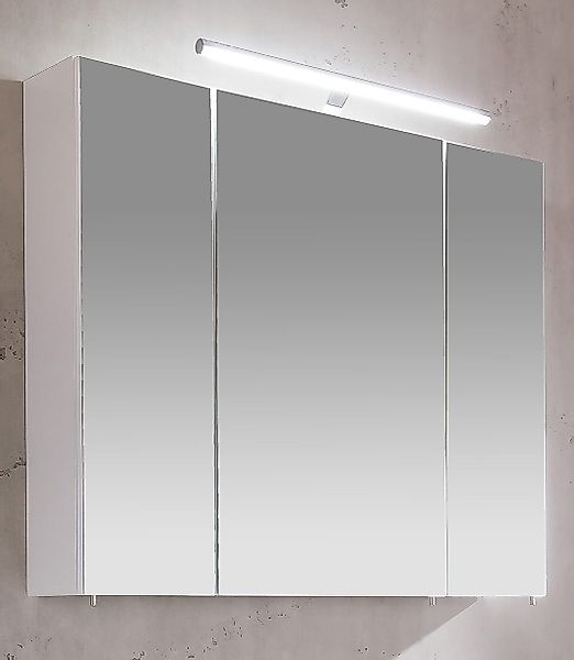 Schildmeyer Spiegelschrank "Irene", Breite 80 cm, 3-türig, LED-Beleuchtung, günstig online kaufen