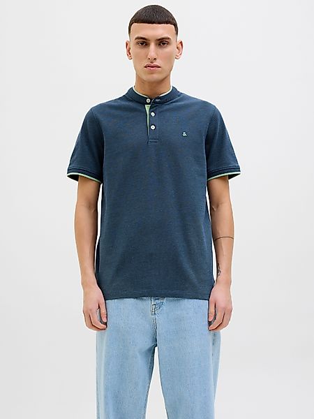 Jack & Jones Poloshirt "JJEPAULOS MAO POLO" mit Logo Stickerei günstig online kaufen