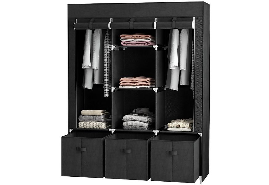 BlingBin Kleiderschrank Stoffschrank mit Kleiderstange, Schublade, Reißvers günstig online kaufen