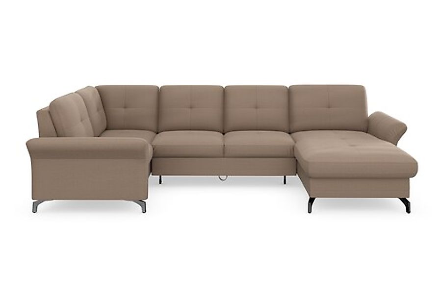 Home affaire Wohnlandschaft »Calando U-Form« wahlweise mit Bettfunktion, Be günstig online kaufen