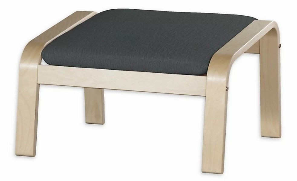 Bezug für Poäng Hocker, stahlgrau, Hocker Poäng, Chenille (160-37) günstig online kaufen