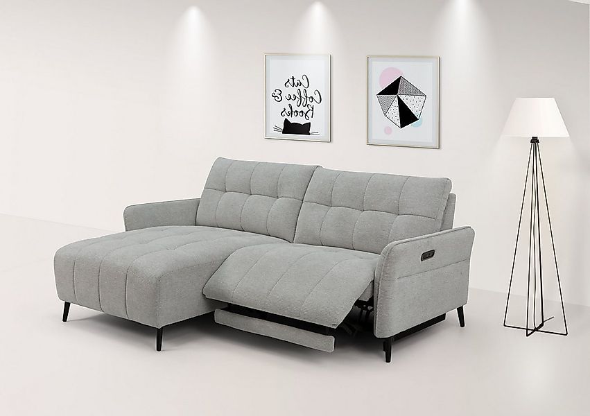 INOSIGN Ecksofa DENIO 3-Sitzer, L-Form (Breite 209cm), elektr. Relaxfunktio günstig online kaufen