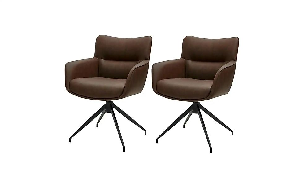Furnhouse Esszimmerstuhl 2er-Set  Jessica ¦ braun ¦ Maße (cm): B: 55 H: 84 günstig online kaufen