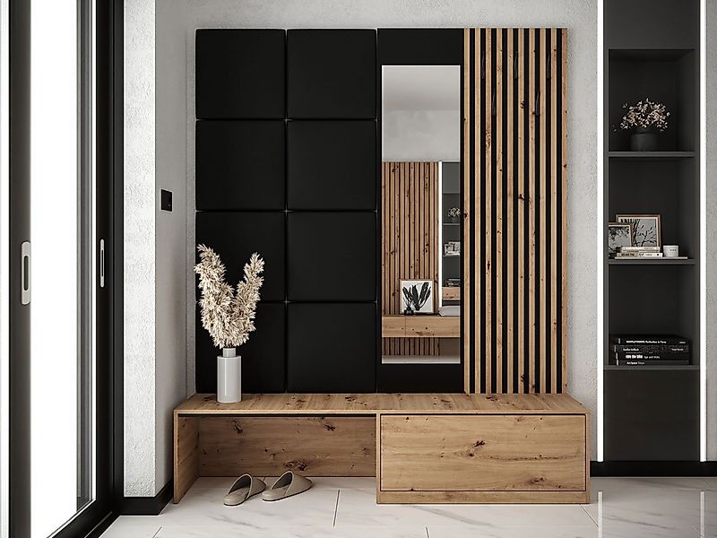 MIRJAN24 Garderoben-Set Premium, (Komplett-Set, Schuhschrank, Spiegel, Lame günstig online kaufen