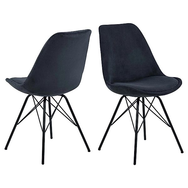ebuy24 Eris Esszimmerstuhl Samt Anthrazitgrau günstig online kaufen